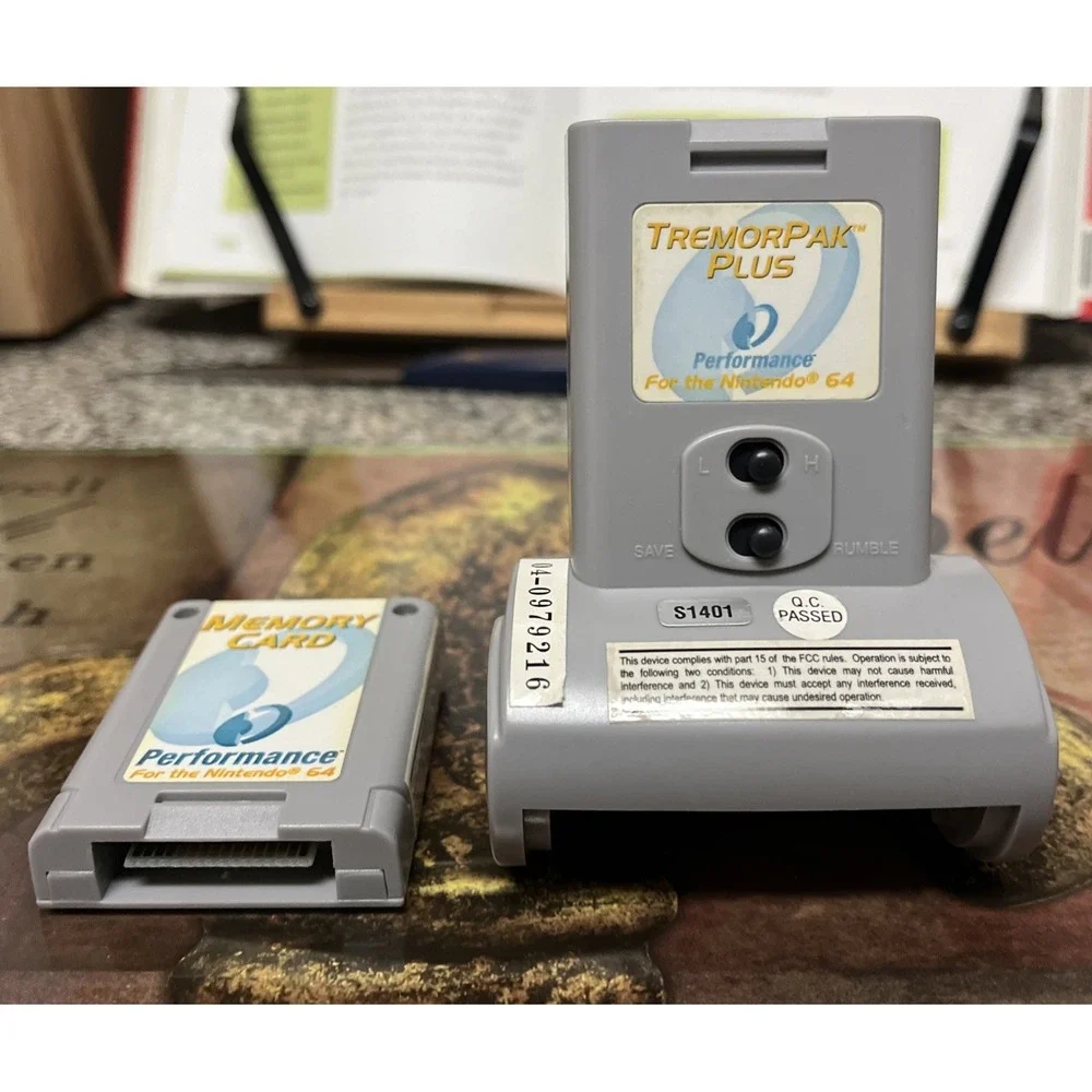 Nintendo 64 TremorPak Plus With Memory Card Performance (Missing Back)
